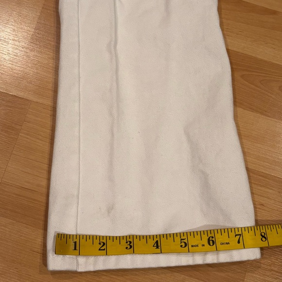 VTG Ralph Lauren White Flare Pants with Colorful Paisley Embroidery - Picture 4 of 9